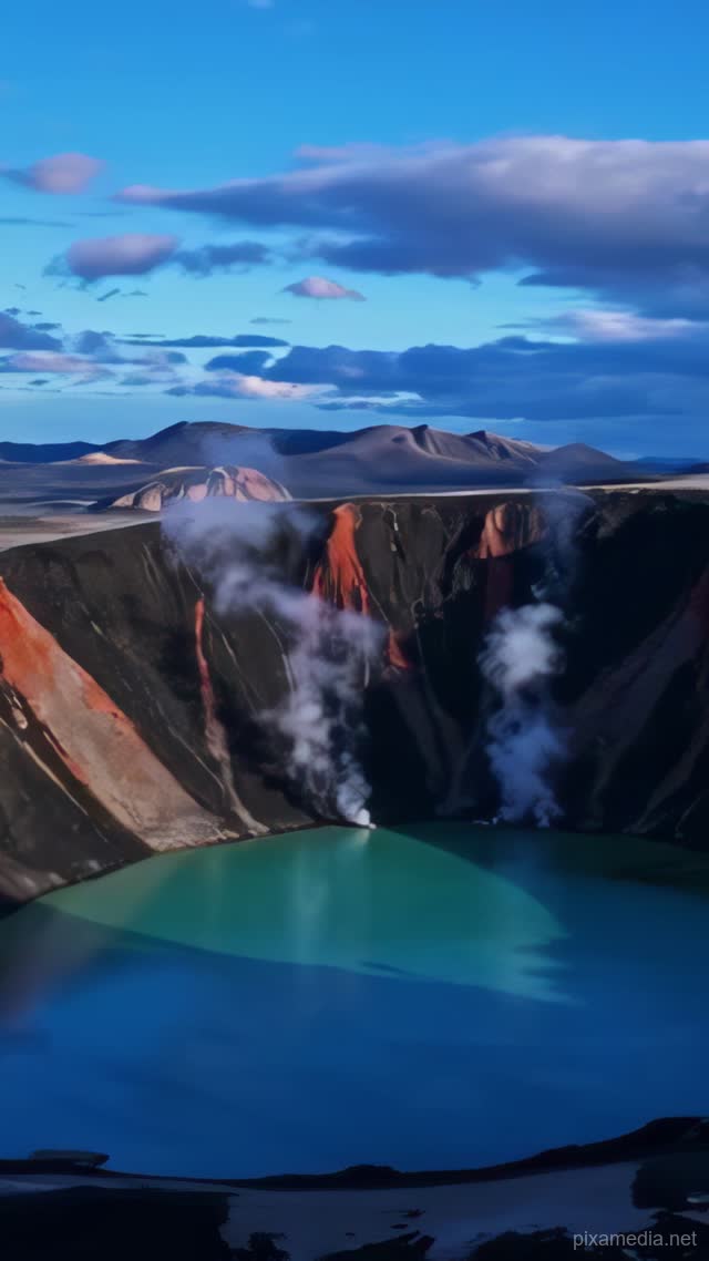 Caldera's Twilight Embrace - Fire & Water AI stock